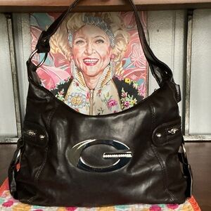 Elegant dark brown vegan Leather Shoulder Bag